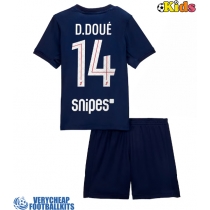 Paris Saint-Germain Desire Doue #14 Replica Home Minikit 2025-26 Short Sleeve (+ pants)